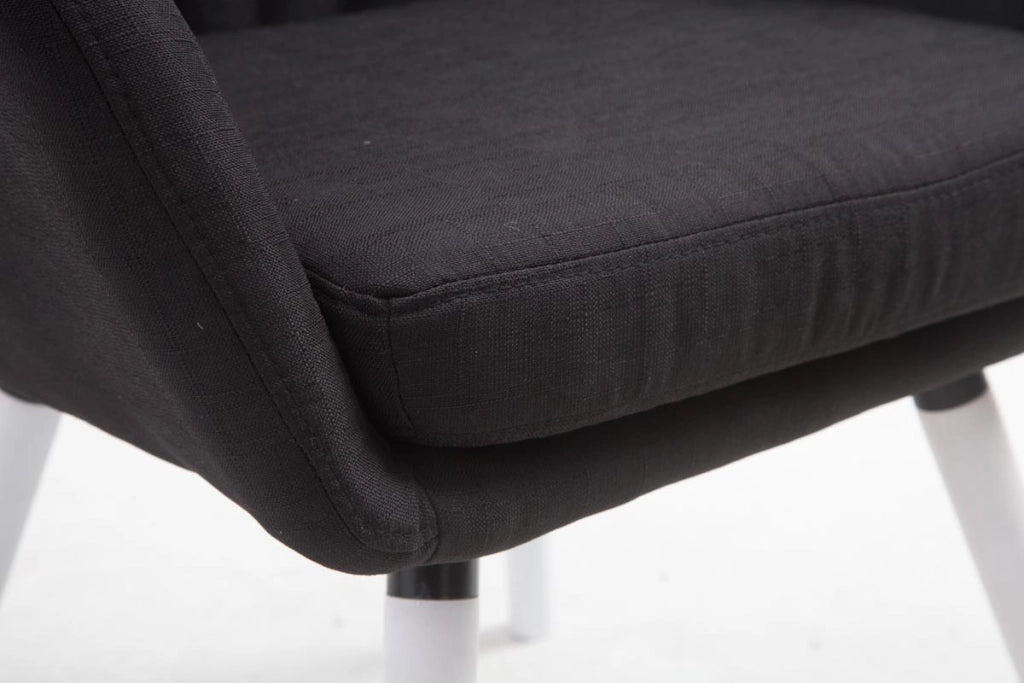 Poltroncina Florian in tessuto nero,bianco