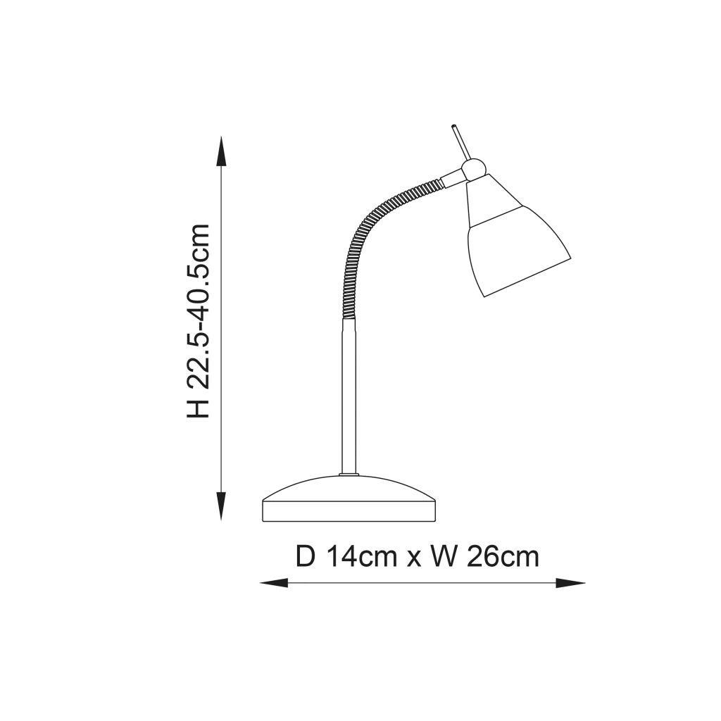 Lampada da tavolo industrial ottone antico touch Endon