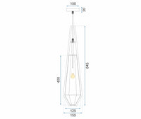 Lampada Da Soffitto Pensile Di Vetro Graffite APP456-1CP