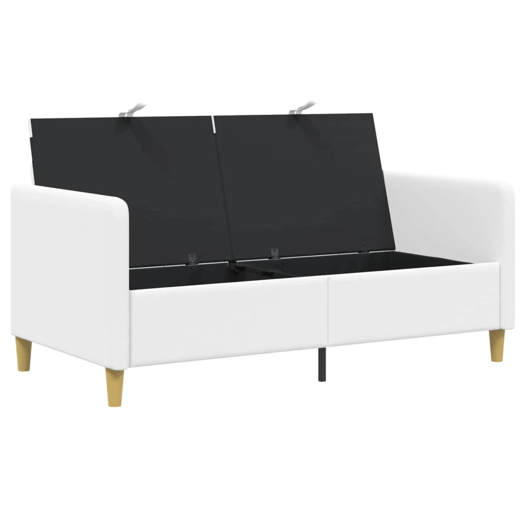 Divano con Storage Bianco 152 x 78 x 87 cm Poliestere 42036930