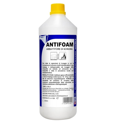Antifoam Abbattitore di Schiuma per Lavaggio Meccanico delle Moquettes, Flacone 1 L | Kiter