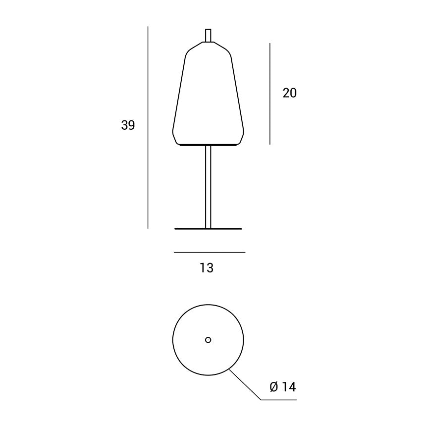 X-RAY LAMPADA DA TAVOLO VETRO ALTO 20CM TRASPARENTE MONTATURA ORO ATTACCO G9