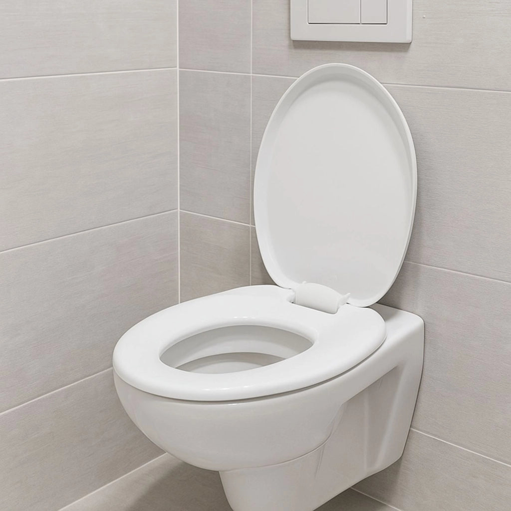 Sedile wc copri water tavoletta vaso universale bianco polipropilene pp baby family sistema soft closing bagno *** pe...