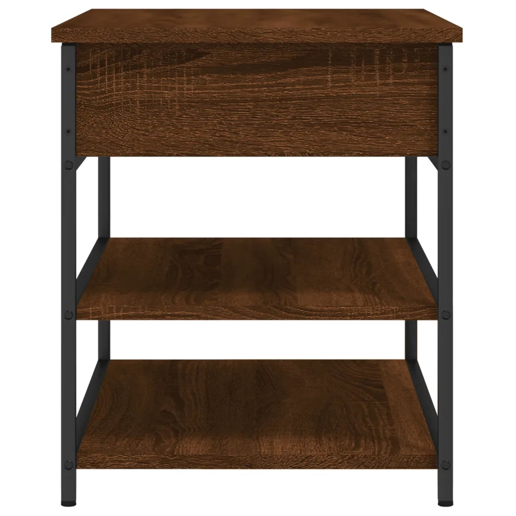 Panca Portascarpe-Sgabello-Panca Scarpiera Rovere Marrone 70x42,5x50cm Legno Multistrato