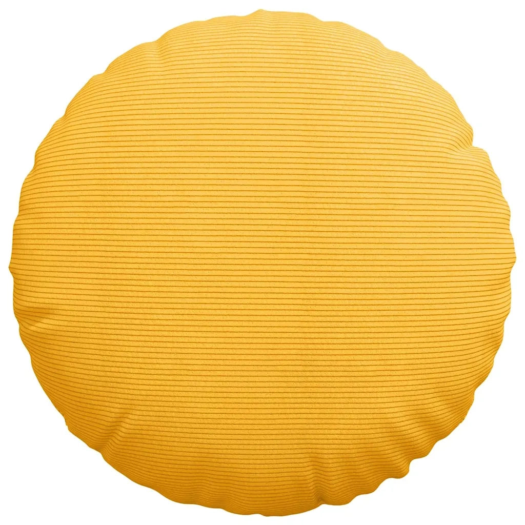 Cuscini per Seduta 2 pcs Giallo Chiaro Ø50 x 19 cm