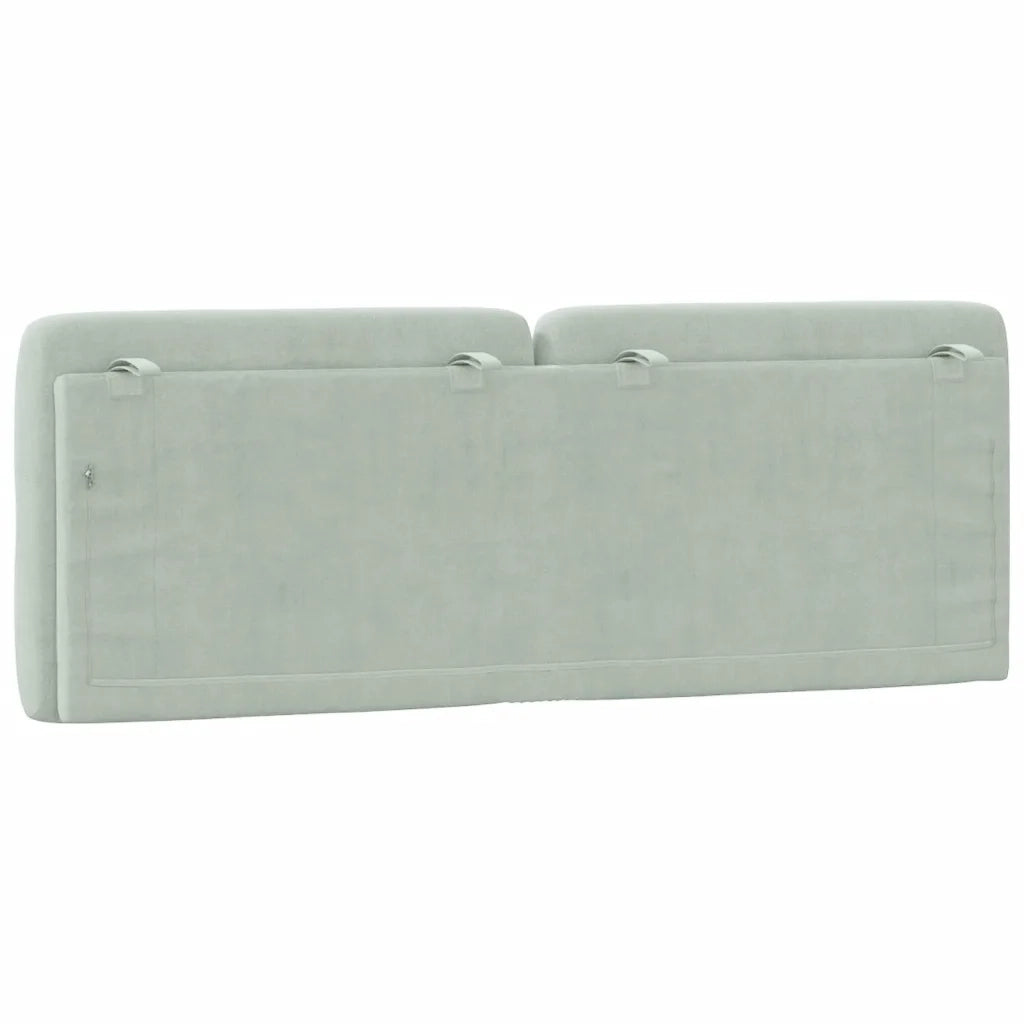Cuscino Testiera Grigio Chiaro 120 cm in Velluto CFW6392225