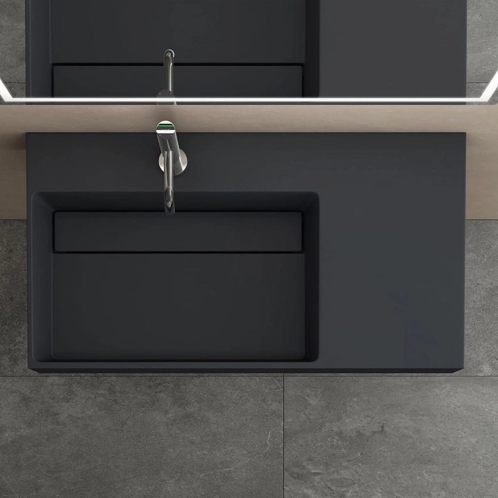 Lavabo In Conglomerato Archi 75 Cm Grey Matt