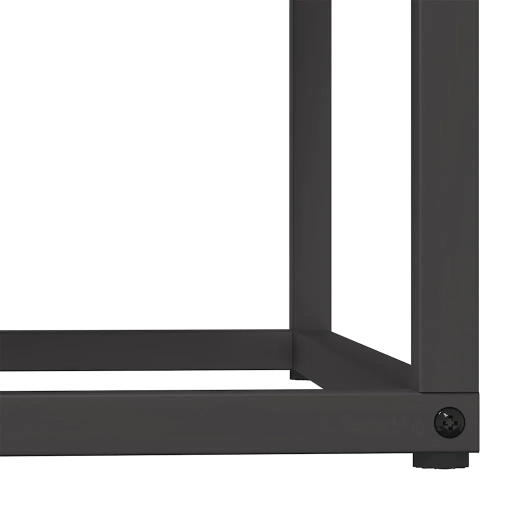 vidaXL Rastrelliera per Legna da Ardere Nera 69,5x35x81 cm