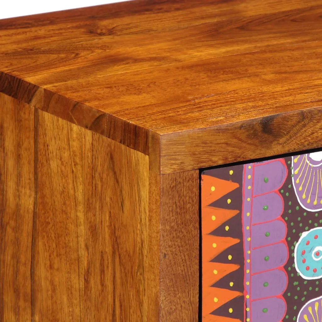 vidaXL Credenza Multicolore 50x35x60 in Legno Massello di Acacia