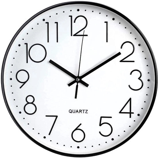 Orologio da parete da 30cm, orologio da parete silenzioso senza ticchettio, orologio da parete moderno con cifre arabe, decorazione per salotto, camera, ufficio, 12 pollici