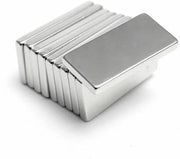 Magnetoni forti, magneti rettangolari in neodimio, 10 pezzi 20 x 10 x 2 mm, magneti piccoli, magneti a piatto, magneti cubici, magneti per lavagne magnetiche, contenitori per cucina, magneti per uso domestico, argento