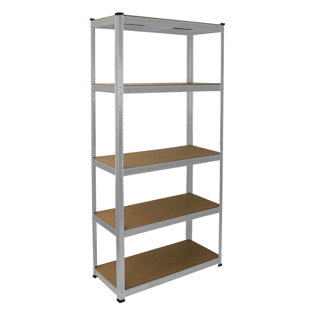 Set 3 Scaffali Metallici 90x40x180 cm 5 Ripiani MDF Portata 200 kg - Grigio