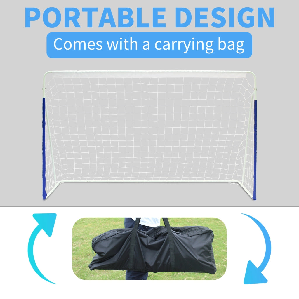 Rete da Calcio Portatile ¨C Minimal ¨C Metallo, per Esterni Interni, 243,8x152,4cm