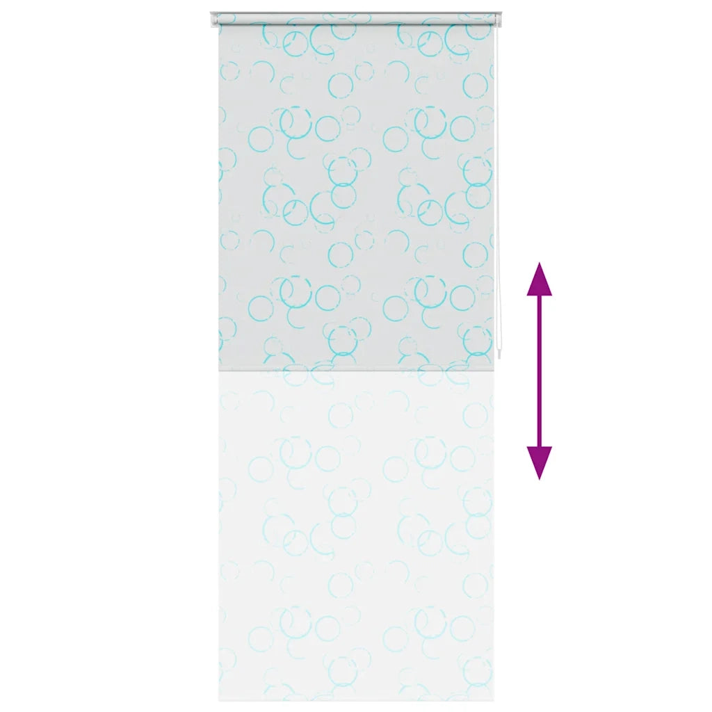 Tenda a Rullo per Doccia 120x240 cm con Motivo a Bolle 142867