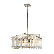Lampadario quadrato moderno cristalli oro Aries 4xE27 Elstead