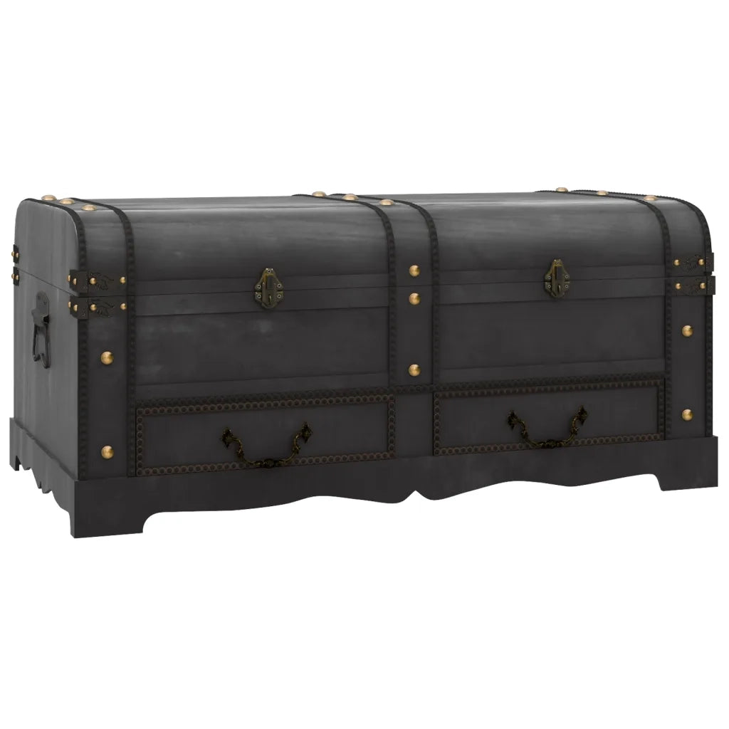 Baule del Tesoro in Legno Grande Nero CFW2736478