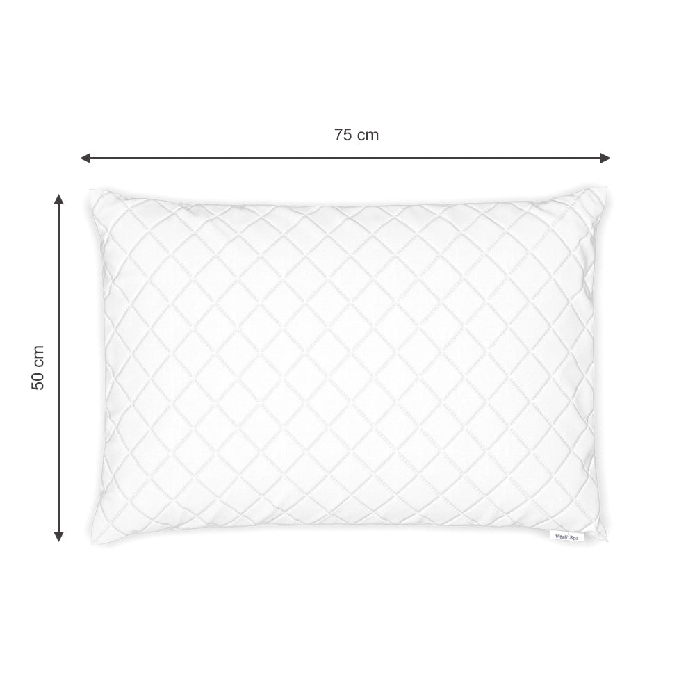 Vitalispa Cuscino per la testa Bianco 50 x 75 cm Set di 2