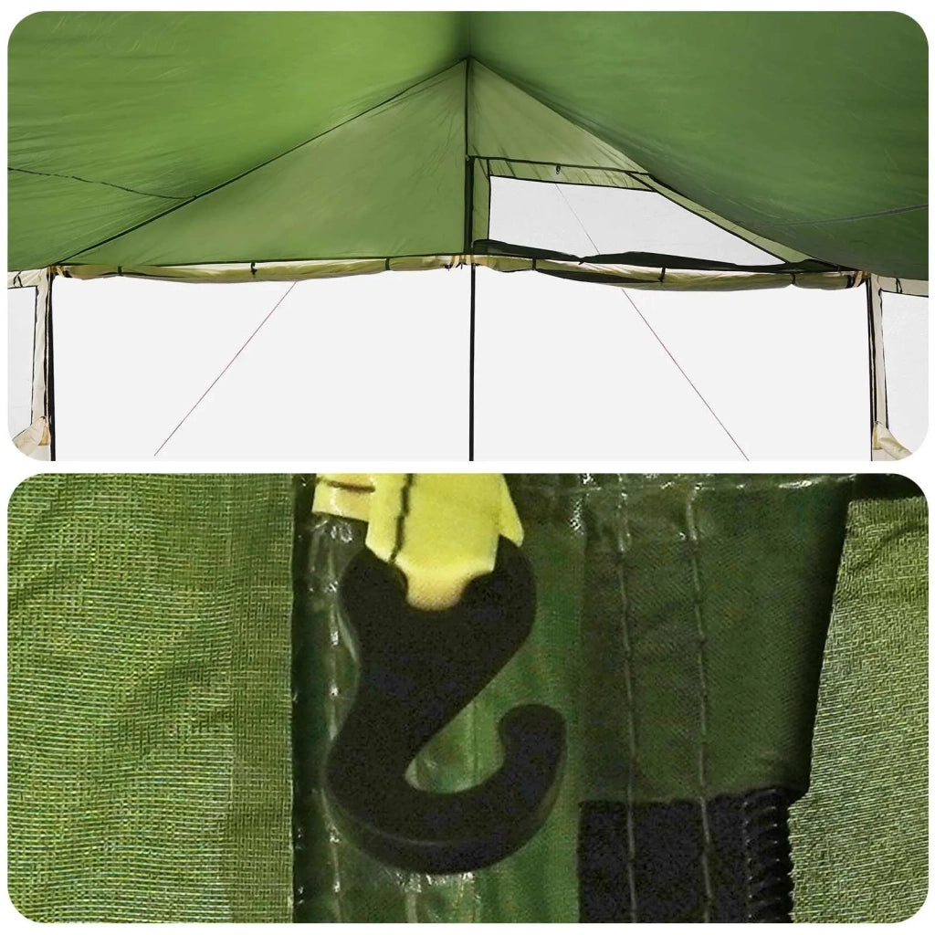 Tenda Familiare Verde 600 x 400 x 268 cm Poliestere e Acciaio 42028603