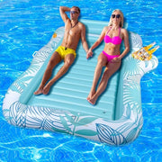 Deluxe lettino gonfiabile per piscina e spiaggia estivo.