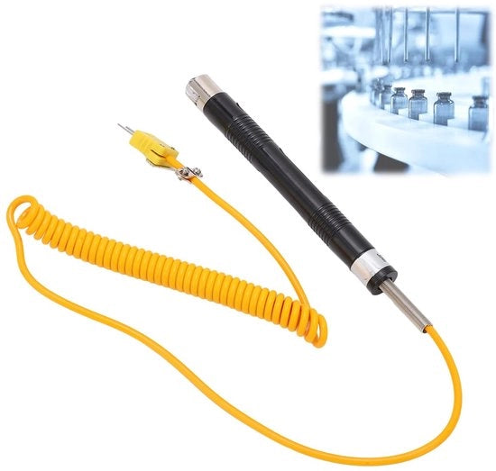 Sonda di temperatura termocoppia tipo K - Termocoppia manuale - Dispositivi industriali - Sonda di temperatura - Adatta per temperatura di massima - Utilizzo universale - Termocoppia
