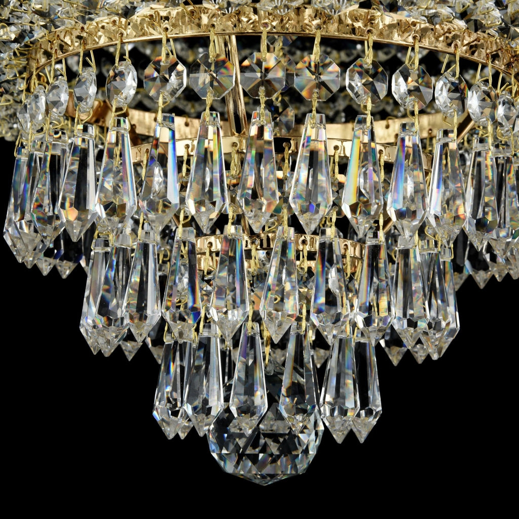 Maytoni Plafoniera contemporanea Palace 6 luci E27 oro antico metallo cristallo