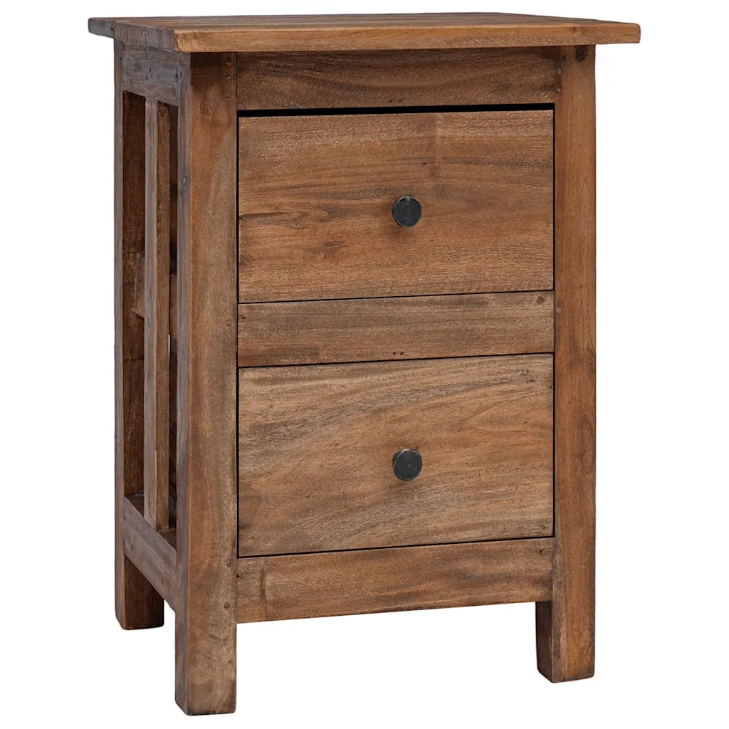 Comodino in Legno Massello di Acacia 40x30x51 cm cod mxl 49967