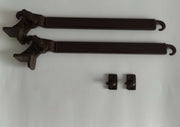 Braccetti per Tende da Sole in Alluminio 70 cm Coppia Kit con Ganci Vari Colori