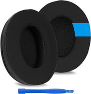 Orecchini di sostituzione per cuffie - compatibili con Cloud II, Cloud III, Mix, Alpha, Cloud Flight, Stinger - Orecchini rinfrescanti con gel - Nero - Orecchini per cuffie, Orecchini per cuffie da testa - 2 Core, 2, 3, Nero