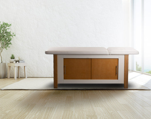 Lettino da Massaggio Fisioterapia Fisso 2 Sezioni 190x70x78cm Benotti Palmira Bianco