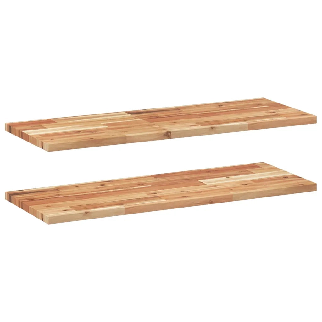 vidaXL Mensole da Parete 2 pz 100x30x2 cm Legno Acacia Rifinito a Olio