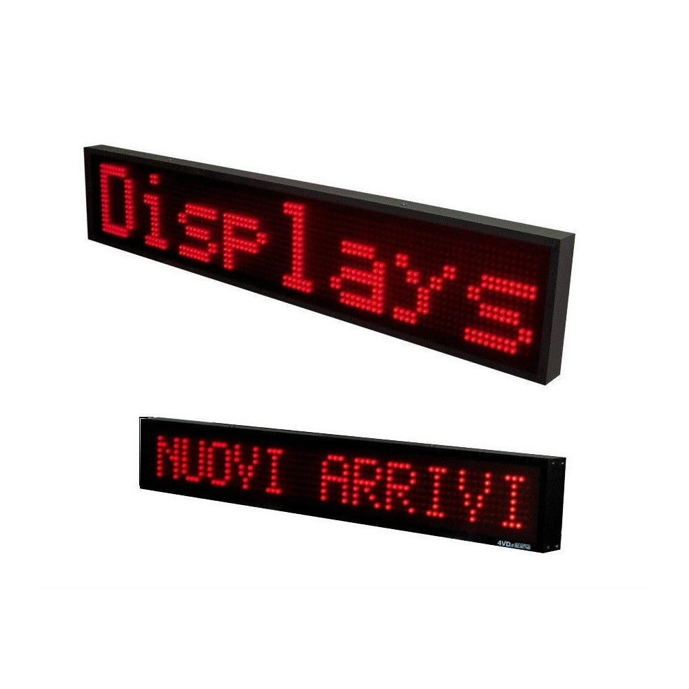 Trade Shop - Insegna Luminosa A Led Scritta Personalizzata Scorrevole Luce Rossa 200 X 40 Cm -