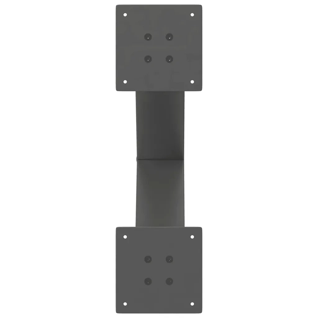 Gambe per tavolo da pranzo a forma di X 2 pz Antracite 50x(72-73) cm Acciaio 4012970