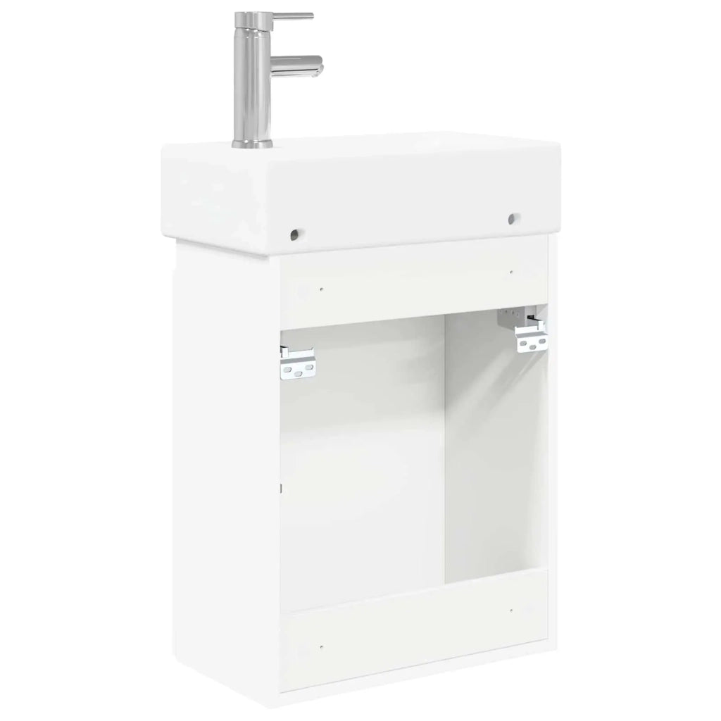 Mobile bagno con rubinetto Bianco 45,5 x 22,5 x 84 cm 889471