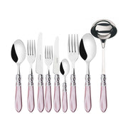 ALADDIN Ghiera Cromata, Posate Set 75 pz, Scatola in Legno Wengè,
