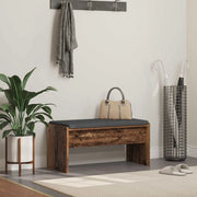 Panca per ingresso con cuscino-Sgabello-Panca da Corridoio Legno vecchio 83 x 38 x 40 cm