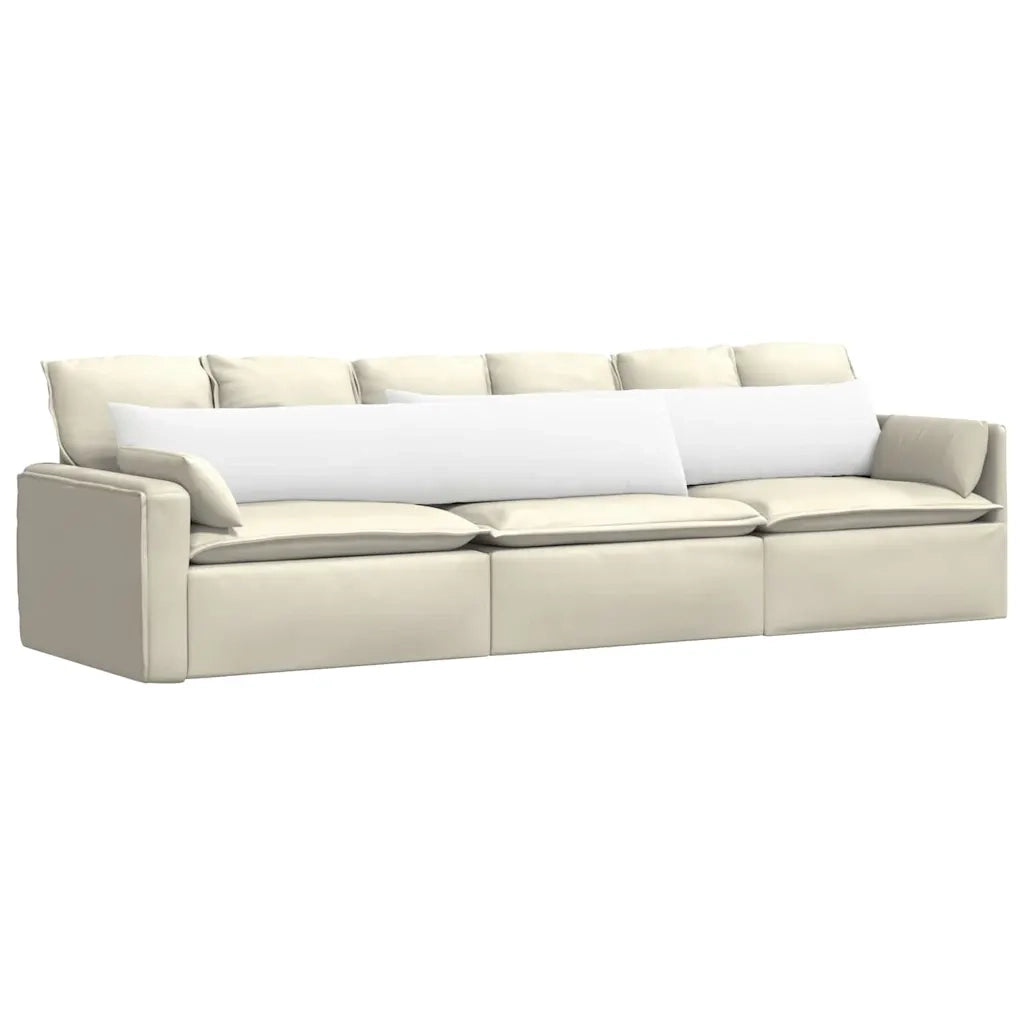 Cuscini da Divano 2 pcs Bianco 200 x 40 cm Tessuto