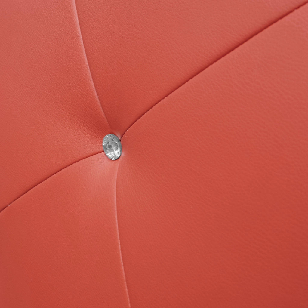 Talamo Italia Letto contenitore matrimoniale Strauss, Made in Italy, Struttura in ecopelle imbottita, Adatto a materasso 160x190 cm, Rosso
