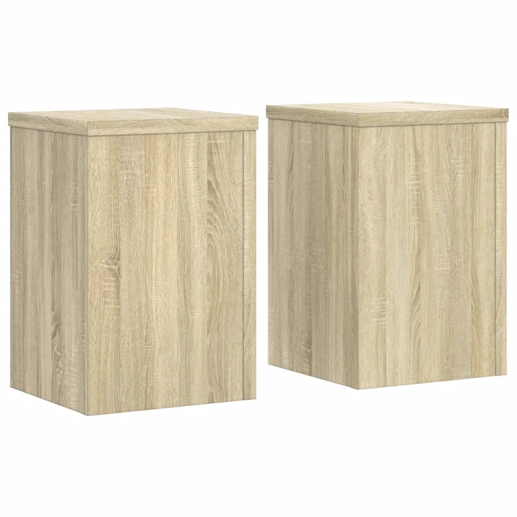 vidaXL Supporti per Piante 2 pz Rovere 25x25x35 cm in Multistrato