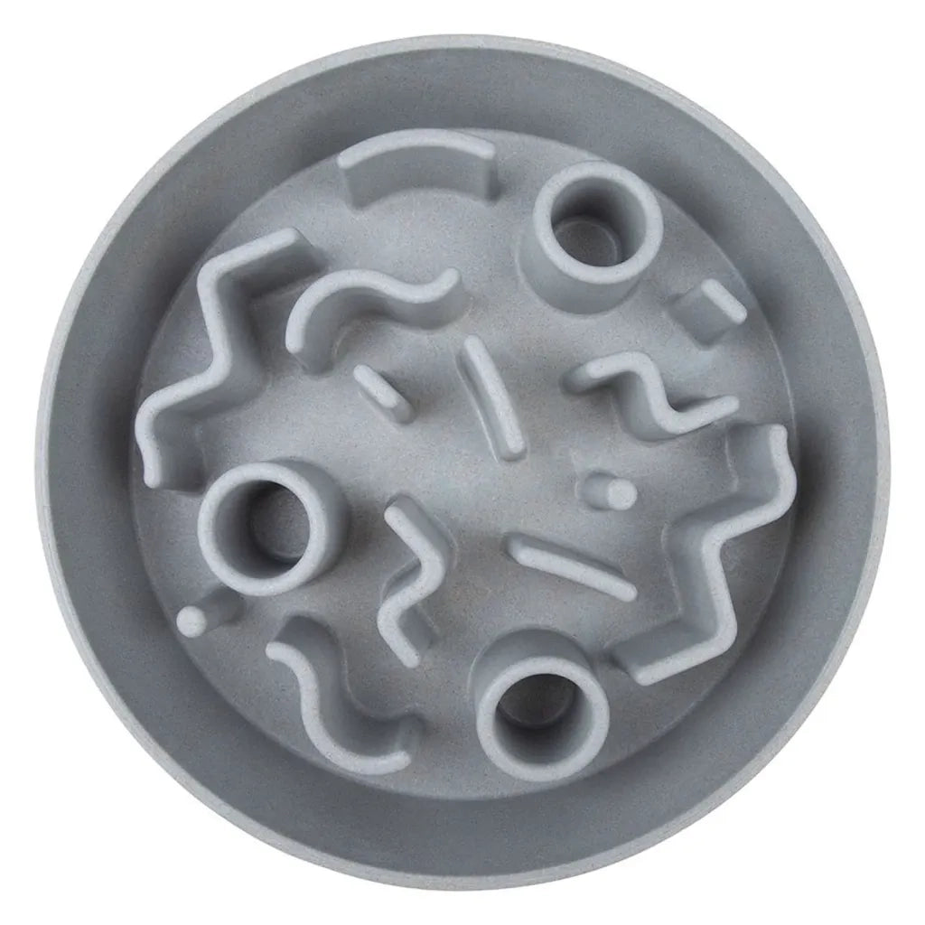 DISTRICT70 Ciotola Anti-Ingozzamento per Cani Bambù 28 cm Blu Ghiaccio 444041