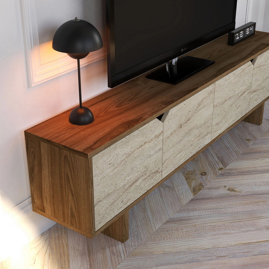 Porta TV in legno "istemi" 180 x 30 x 50 cm - Noce