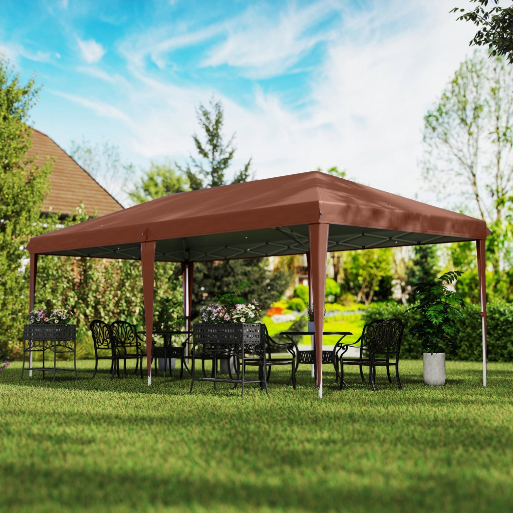 Tonnelle da giardino ¨C zephmum ¨C 6x3 m marrone acciaio