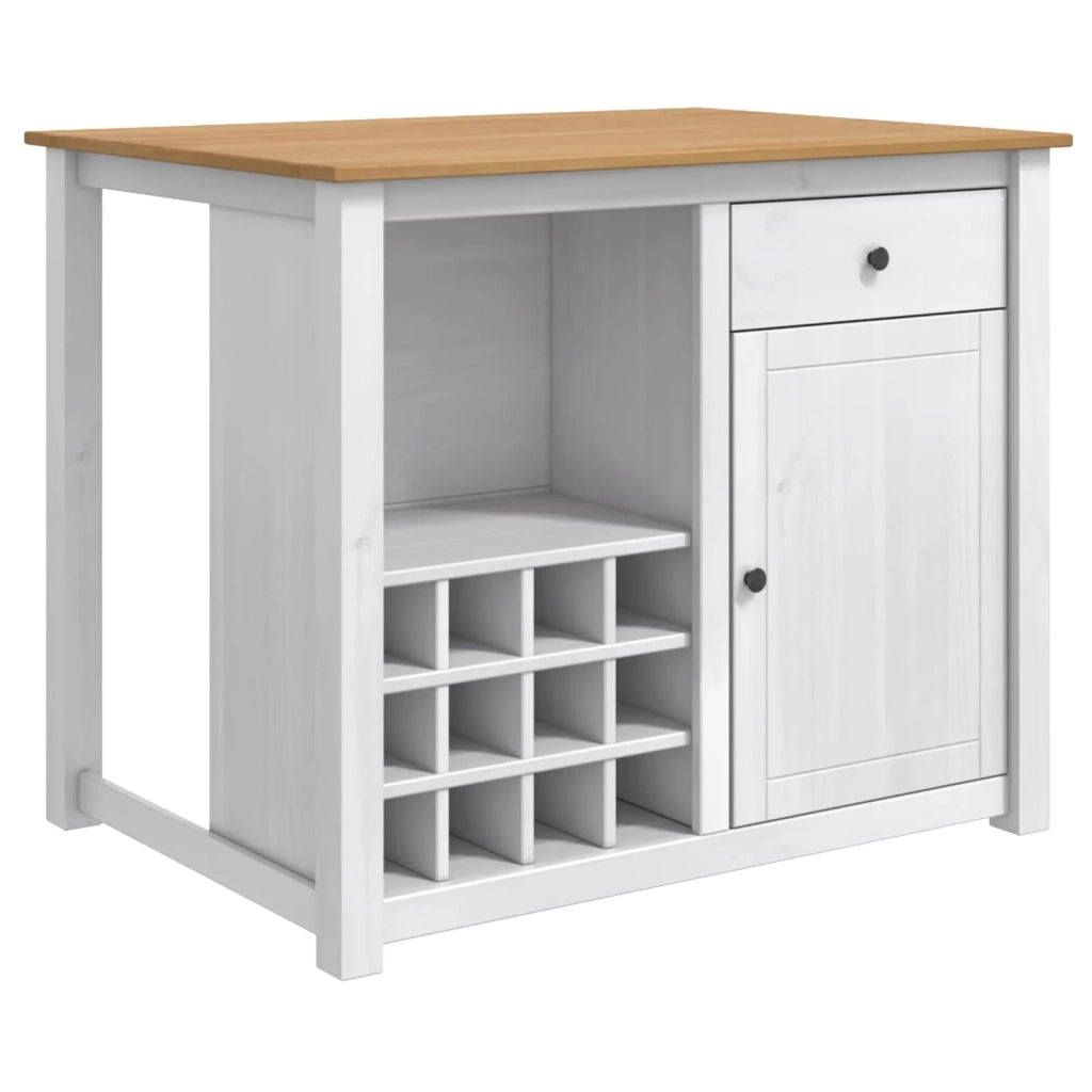 Carrello da Cucina PANAMA 2 pcs Bianco e Cera di Miele 3425393