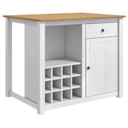 Carrello da Cucina PANAMA 2 pcs Bianco e Cera di Miele 3425393