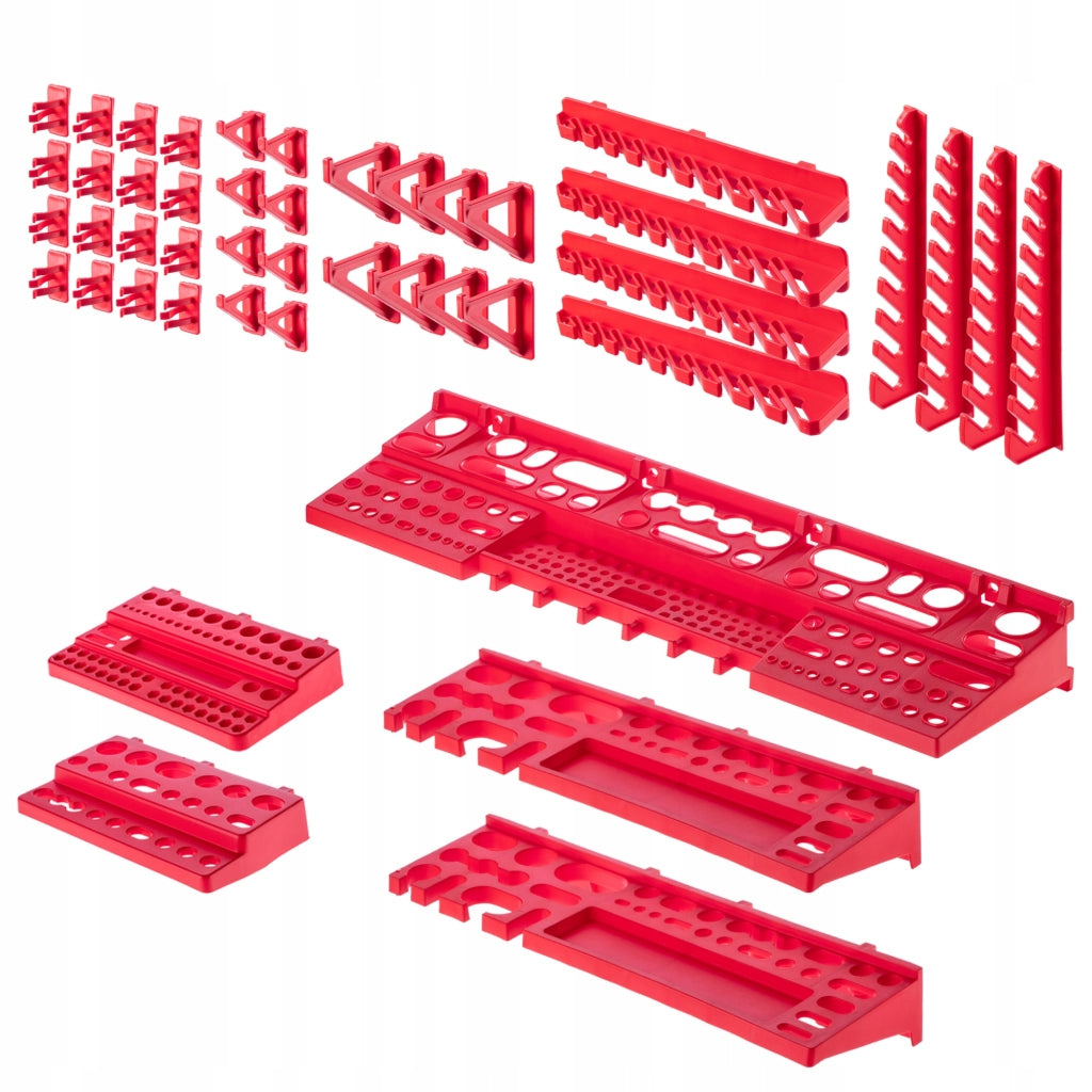 Pannello portautensili KADAX da parete per officina, 116x78 cm, 25 scomparti, 40 supporti, garage.
