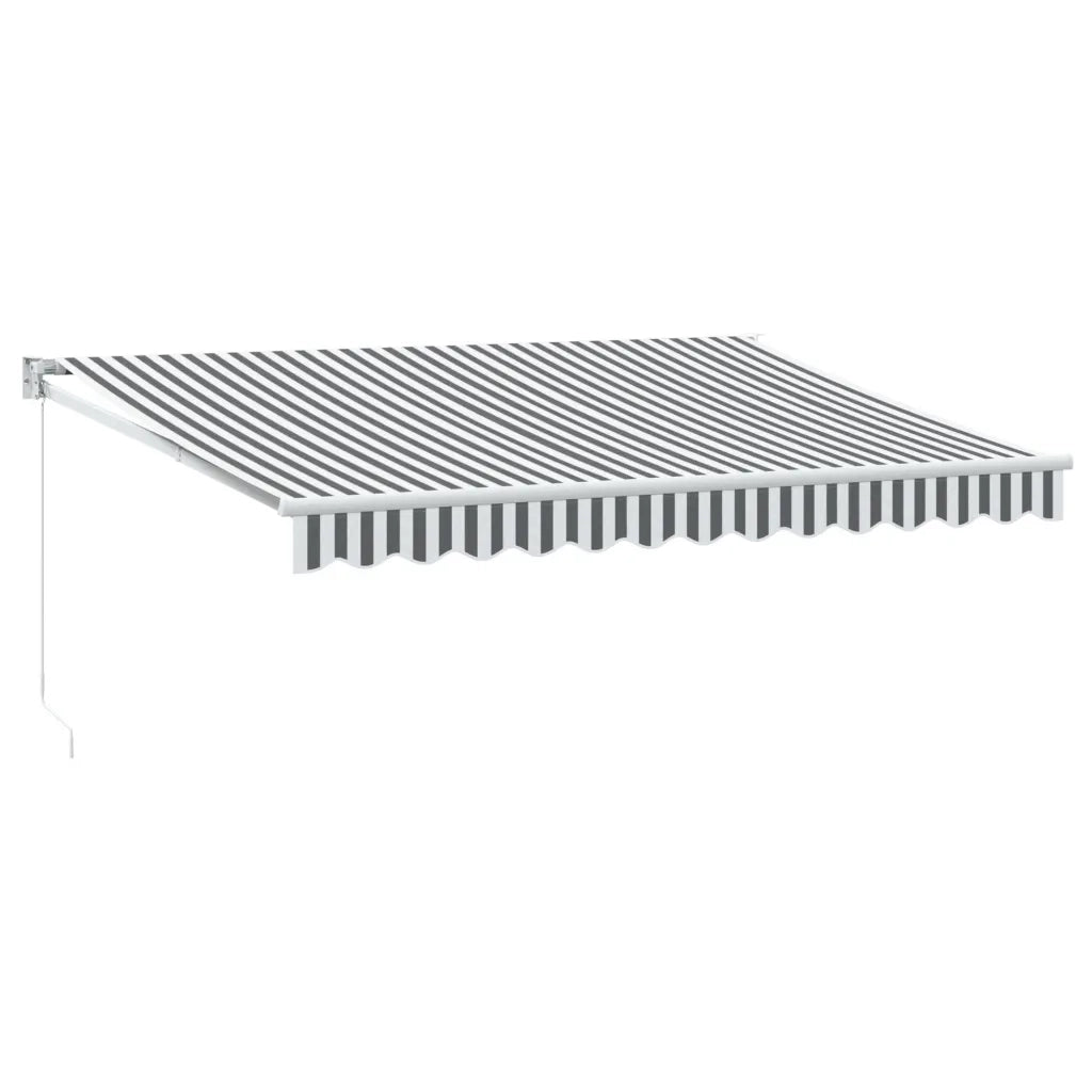 Tenda da Sole | Tenda Retrattile Antracite e Bianca 3,5x2,5m Tessuto/Alluminio