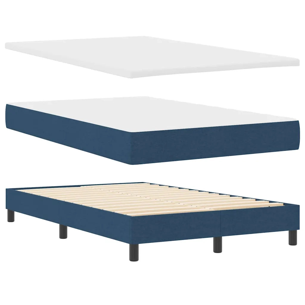 Letto a molle con testiera Blu 120 x 190 cm Tessuto 3338677