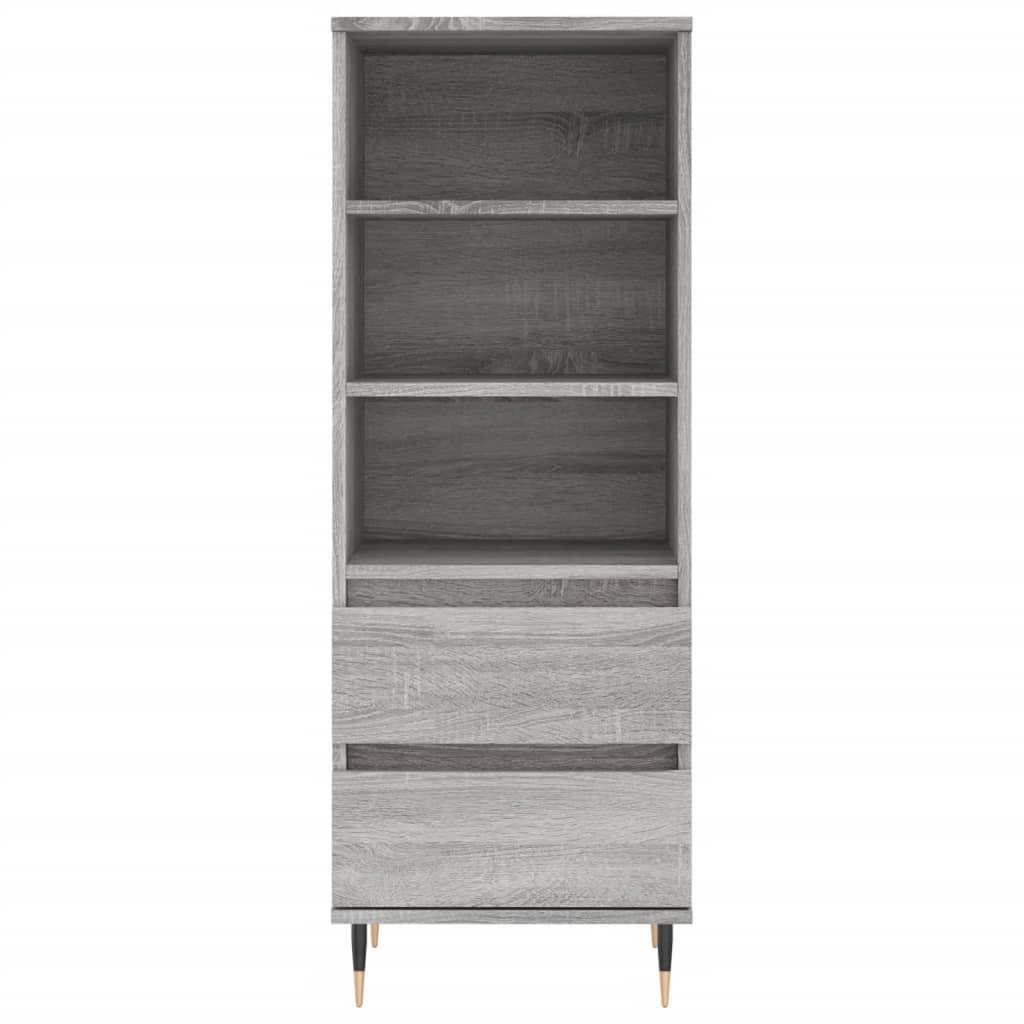 Buffet credenza cassettiera armadio mobile contenitore organizer cucina soggiorno salotto rovere Sonoma alto 40 x 36 x 110 cm legno ingegnerizzato grigio 02_0035359