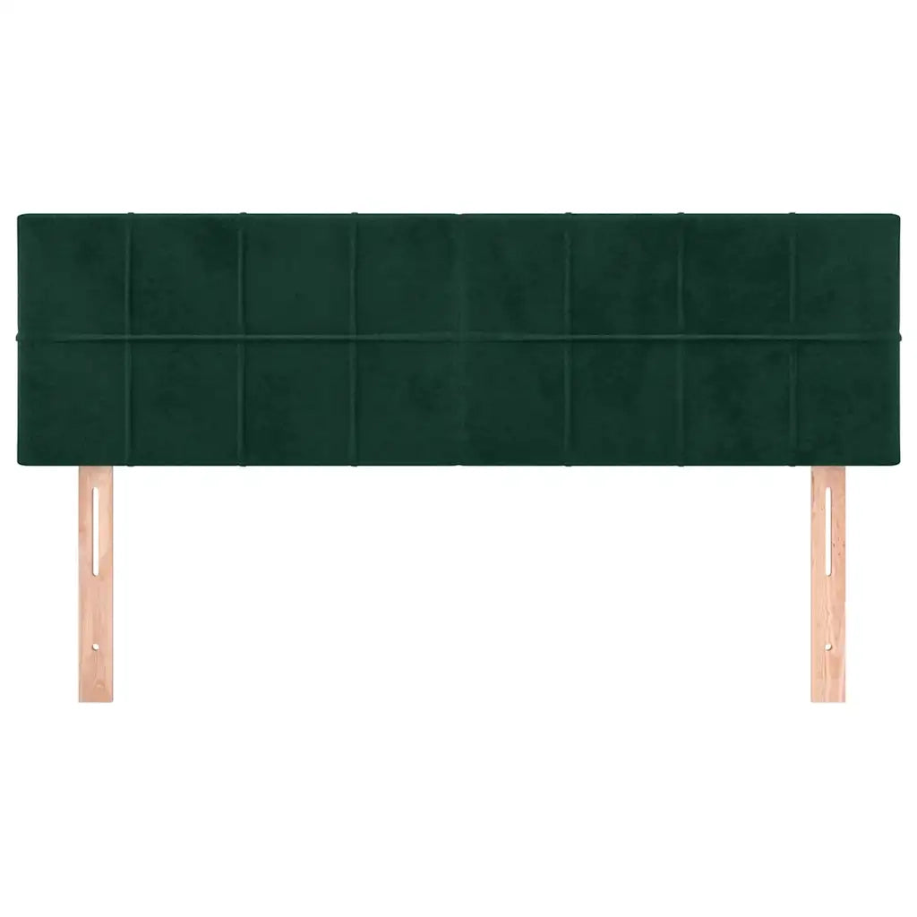 Testiera Verde Scuro 144x5x78/88 cm in Velluto 346057