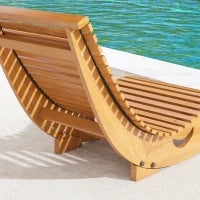 Sedia a Dondolo da Giardino a S con Seduta Ergonomica, in Legno di Abete e di Pino, 130x60x60 cm