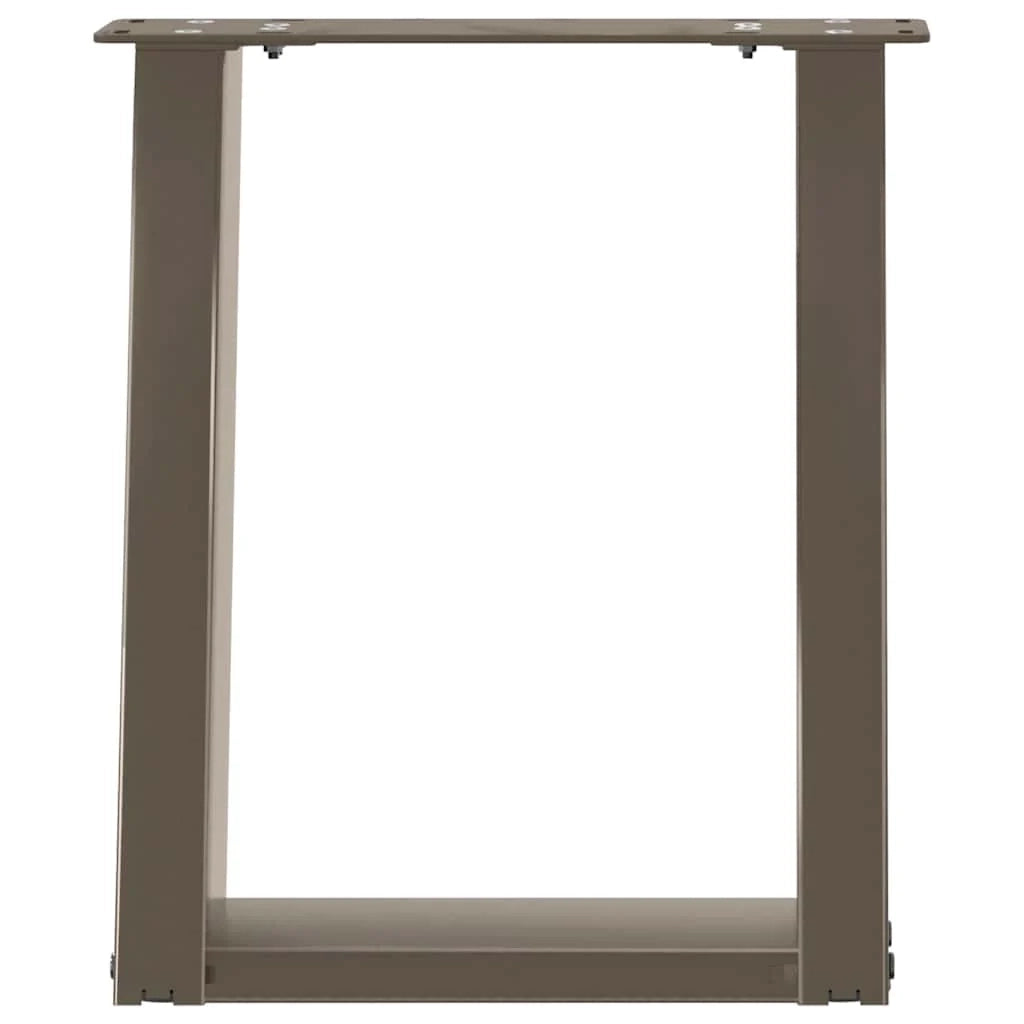Set di 2 gambe per tavolino da caffè angolate a forma di U 28 x 42-43 cm design moderno acciaio naturale 02_0057043